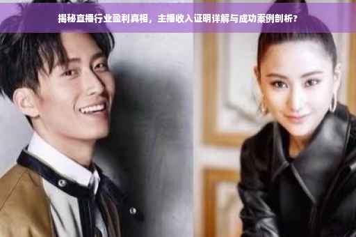 揭秘直播行业盈利真相，主播收入证明详解与成功案例剖析?