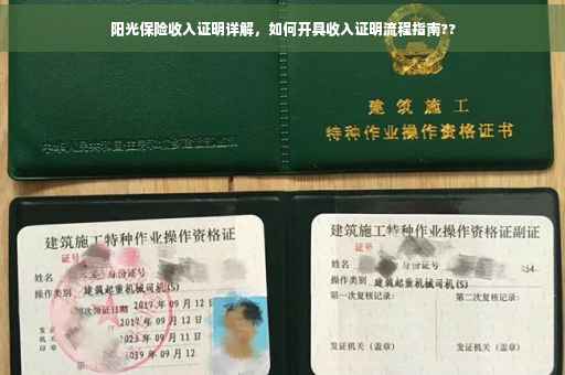 阳光保险收入证明详解，如何开具收入证明流程指南??