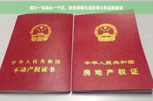 银行一年流水一个亿，资金规模与流动意义的深度解读