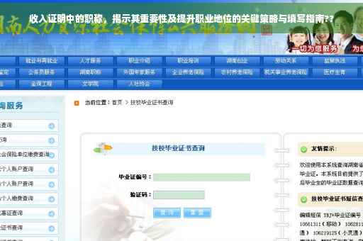 收入证明中的职称，揭示其重要性及提升职业地位的关键策略与填写指南??