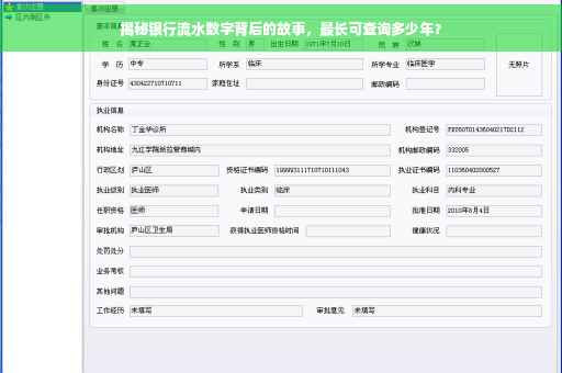 揭秘银行流水数字背后的故事，最长可查询多少年？