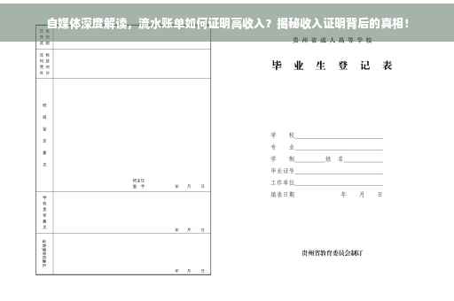 自媒体深度解读，流水账单如何证明高收入？揭秘收入证明背后的真相！