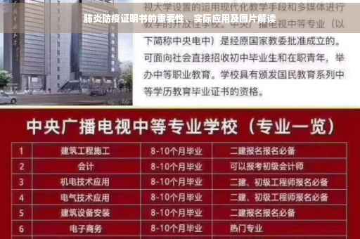 肺炎防疫证明书的重要性、实际应用及图片解读
