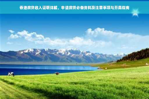 香港房贷收入证明详解，申请房贷必备资料及注意事项与开具指南