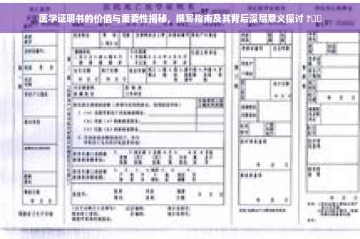 医学证明书的价值与重要性揭秘，撰写指南及其背后深层意义探讨 ?⚡️