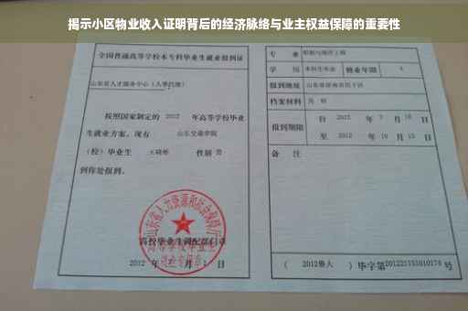 揭示小区物业收入证明背后的经济脉络与业主权益保障的重要性