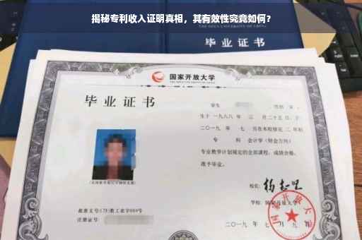 揭秘专利收入证明真相，其有效性究竟如何？