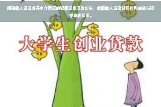 揭秘收入证明虚开中介背后的犯罪现象深度剖析，虚假收入证明背后的利益链与犯罪真相探索。