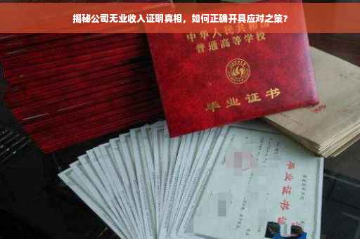 揭秘公司无业收入证明真相，如何正确开具应对之策？