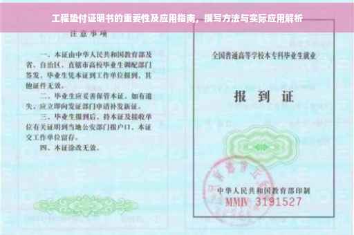 工程垫付证明书的重要性及应用指南，撰写方法与实际应用解析