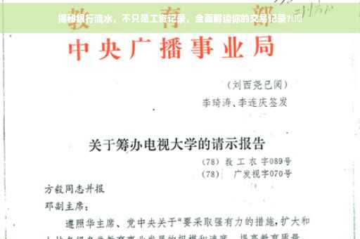 揭秘银行流水，不只是工资记录，全面解读你的交易记录?⚡️