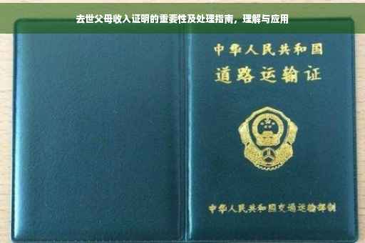 去世父母收入证明的重要性及处理指南，理解与应用
