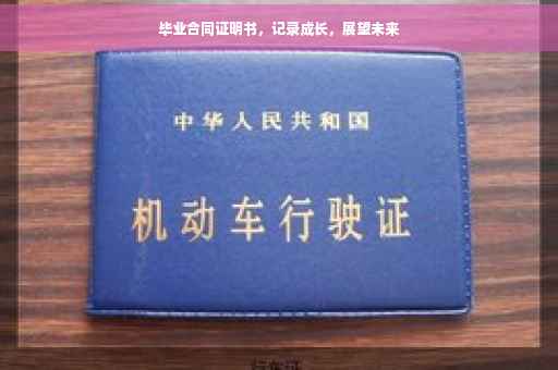 毕业合同证明书，记录成长，展望未来