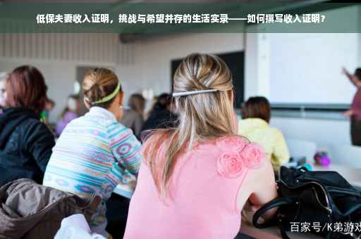 低保夫妻收入证明，挑战与希望并存的生活实录——如何撰写收入证明？