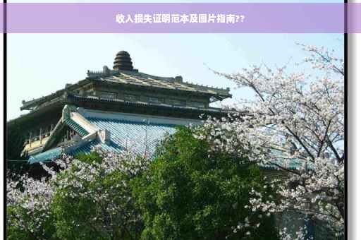 收入损失证明范本及图片指南?? 收入损失证明范本及图片指南??