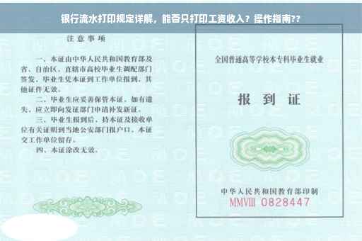 银行流水打印规定详解，能否只打印工资收入？操作指南??
