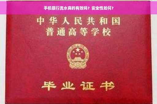手机银行流水真的有效吗？安全性如何？