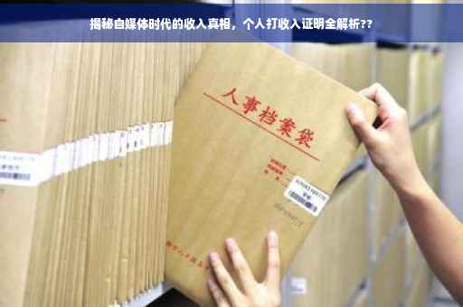 揭秘自媒体时代的收入真相，个人打收入证明全解析??