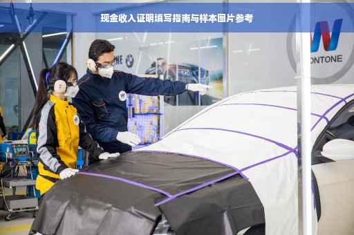 现金收入证明填写指南与样本图片参考