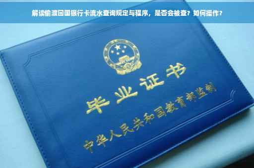 解读偷渡回国银行卡流水查询规定与程序，是否会被查？如何操作？