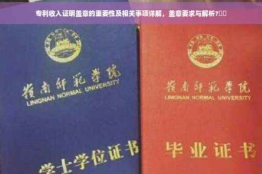 专利收入证明盖章的重要性及相关事项详解，盖章要求与解析?⚡️