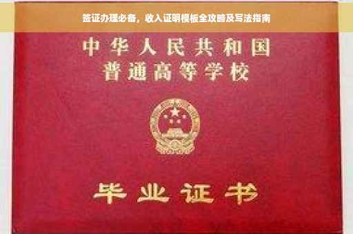 签证办理必备，收入证明模板全攻略及写法指南