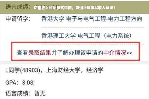 店铺收入证明格式指南，如何正确撰写收入证明？