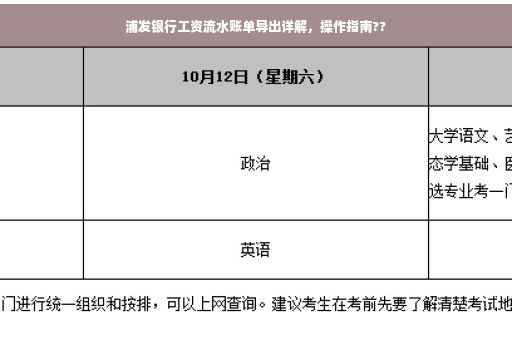 浦发银行工资流水账单导出详解，操作指南??