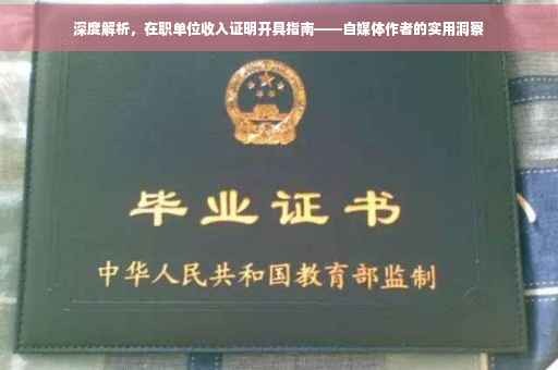 深度解析，在职单位收入证明开具指南——自媒体作者的实用洞察