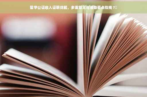 留学公证收入证明详解，多重意义与准备要点指南 ?✨
