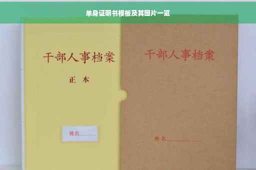 单身证明书模板及其图片一览
