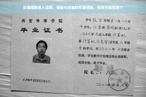 交通保险收入证明，保障与权益的双重保障，如何开具指南??