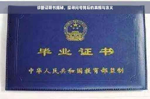 诊断证明书揭秘，探寻问号背后的真相与含义