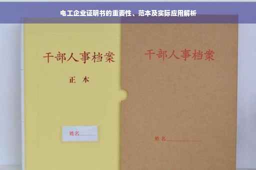 电工企业证明书的重要性、范本及实际应用解析
