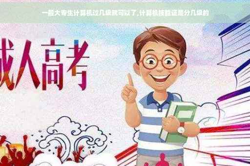 一般大专生计算机过几级就可以了,计算机技能证是分几级的