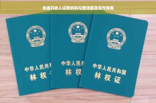 亲戚开收入证明的利与弊详解及写作指南
