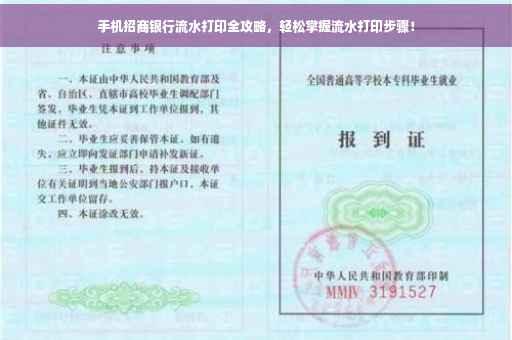 手机招商银行流水打印全攻略，轻松掌握流水打印步骤！