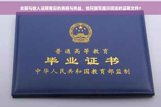 贫困与收入证明背后的真相与挑战，如何撰写揭示现实的证明文件？