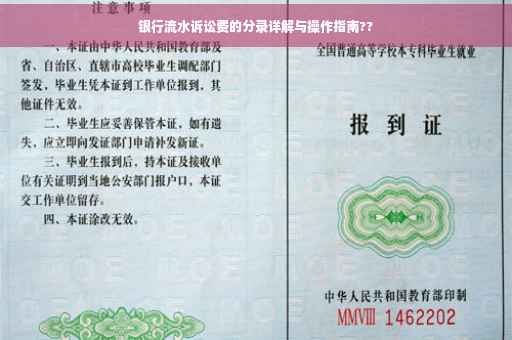 银行流水诉讼费的分录详解与操作指南??