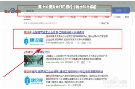 网上如何安全打印银行卡流水账单详解