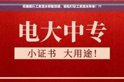招商银行工资流水获取攻略，轻松打印工资流水账单！??