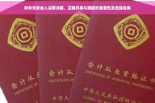 财务贷款收入证明详解，正确开具与理解的重要性及流程指南