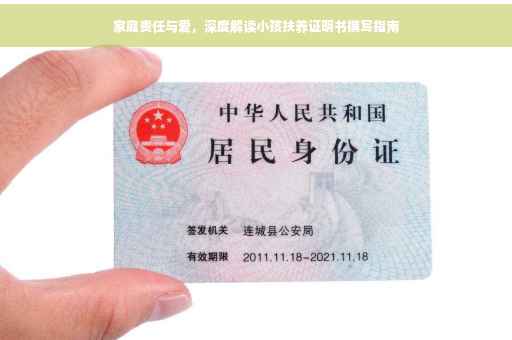 家庭责任与爱，深度解读小孩扶养证明书撰写指南