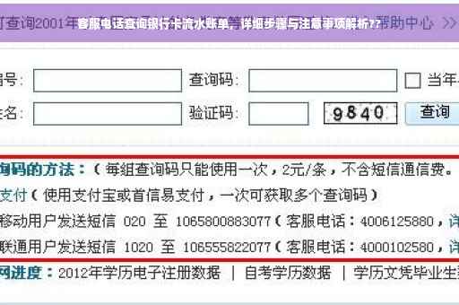 客服电话查询银行卡流水账单，详细步骤与注意事项解析??