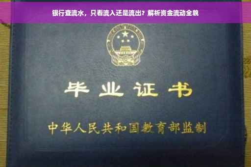 银行查流水，只看流入还是流出？解析资金流动全貌
