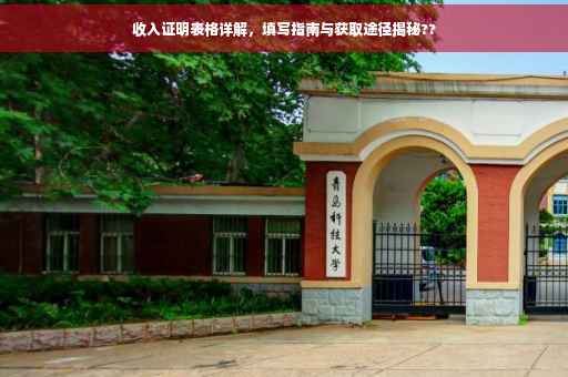 收入证明表格详解，填写指南与获取途径揭秘??