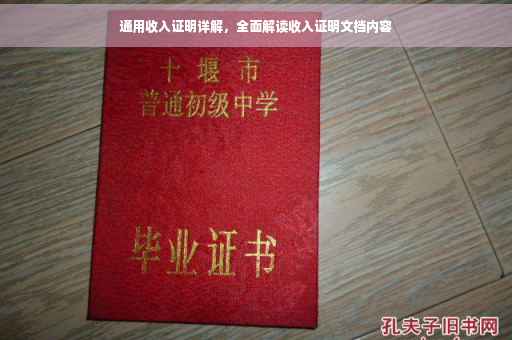 通用收入证明详解，全面解读收入证明文档内容