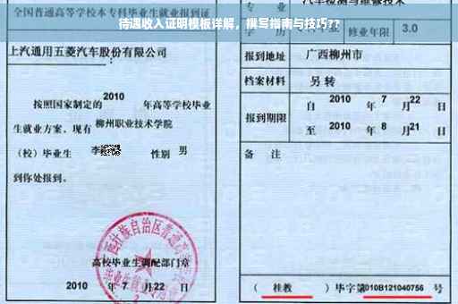 待遇收入证明模板详解，撰写指南与技巧??
