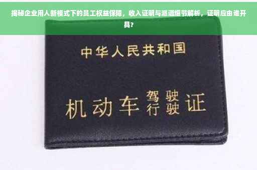 揭秘企业用人新模式下的员工权益保障，收入证明与派遣细节解析，证明应由谁开具？