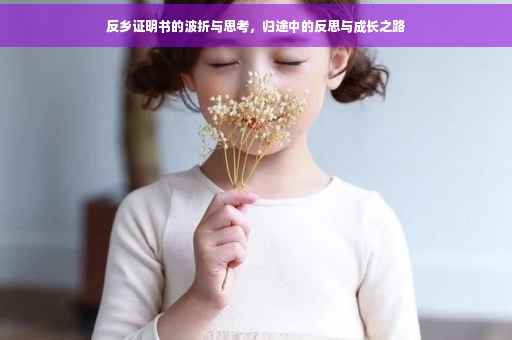 反乡证明书的波折与思考，归途中的反思与成长之路